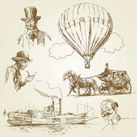 old time collection のイラスト素材
