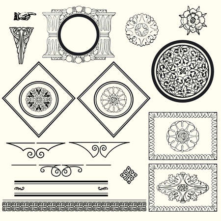 ornament collectionのイラスト素材