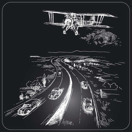 old times-original hand drawn collection のイラスト素材