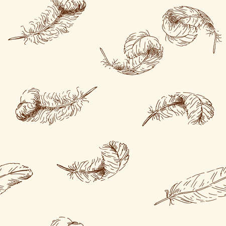 hand drawn seamless pattern のイラスト素材