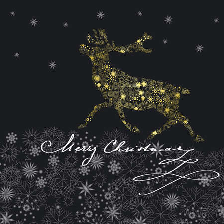 christmas reindeer のイラスト素材