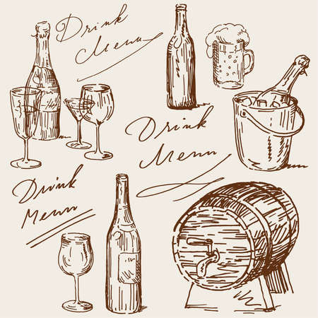 drink menu のイラスト素材