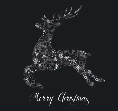 christmas deer のイラスト素材