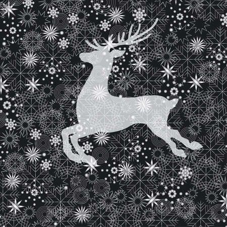 christmas deer のイラスト素材