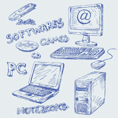 pc doodles のイラスト素材