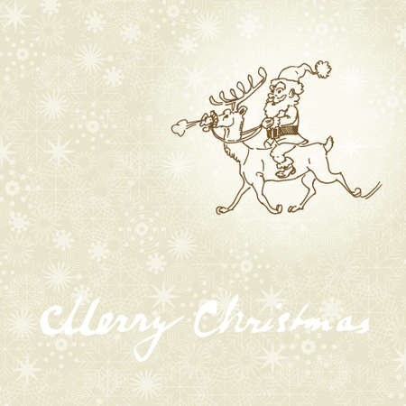 christmas background - humorous Santaのイラスト素材