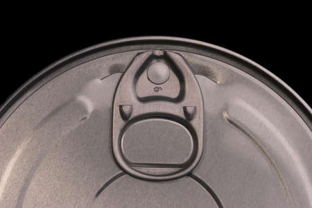 ring pull of an tin can, Studio, isolated on blackの写真素材
