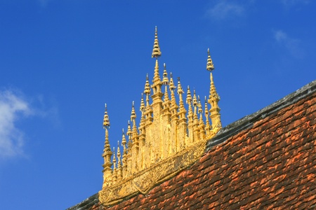 buddish temple around laosの写真素材