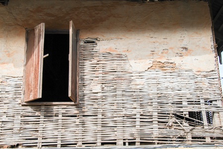Abandoned house in olded city of thailandの写真素材