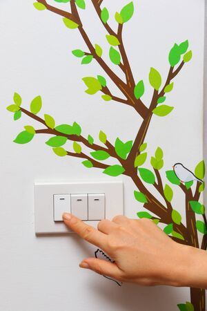 finger push electric switch off for save power