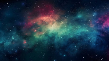 A colorful cosmic universe with Stunning Galaxy and Stars in Space Elements Backgroundの素材