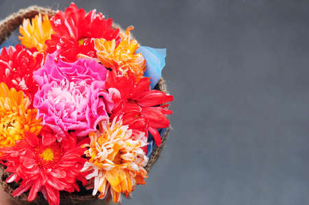 Colorful flower for Congratulations with space
