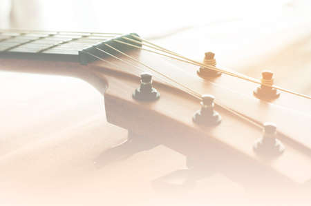 Guitar with depth of field in soft light