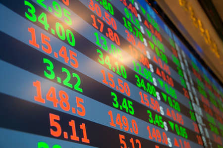 Display of Stock market quotes in Taiwanの写真素材