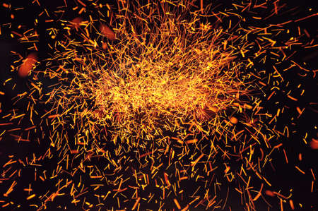 Fire spark lightの写真素材