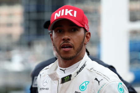 Monte Carlo, Monaco (France). 22-26 May, 2019. Formula 1 2019 Grand Prix of Monaco. Lewis Hamilton of Mercedesのeditorial素材