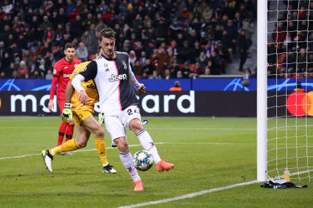 Leverkusen, Germany. 11th December 2019. Uefa Champions League 2019-20 Group D. Daniele Rugani of Juventus FC.のeditorial素材