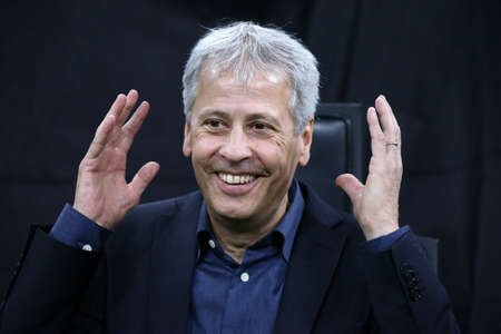 Milan, Italy. 23th October 2019. Uefa Champions League. Fc Internazionale vs Borussia 09 Dortmund. Lucien Favre head coach of Borussia Dortmund Milan, Italy.のeditorial素材