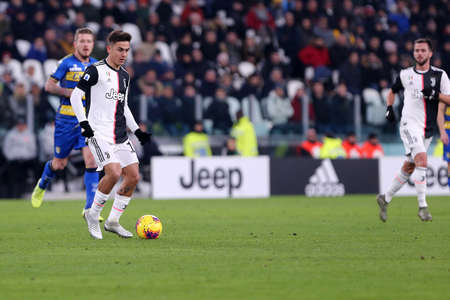 Turin, Italy. 19th January 2020. Italian Serie A. Juventus Fc vs Parma Calcio. Paulo Dybala of Juventus FC.のeditorial素材