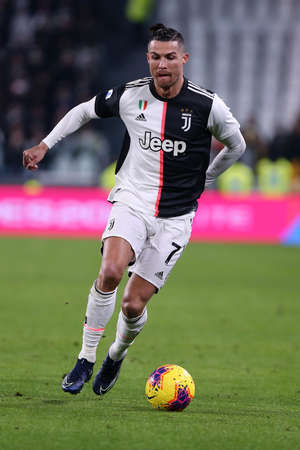 Turin, Italy. 19th January 2020. Italian Serie A. Juventus Fc vs Parma Calcio. Cristiano Ronaldo of Juventus FC.のeditorial素材