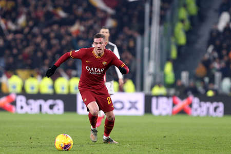 Torino, Italy. 22th January 2020. Coppa Italia. Juventus Fc vs As Roma. Jordan Veretout of  As Roma in action .のeditorial素材