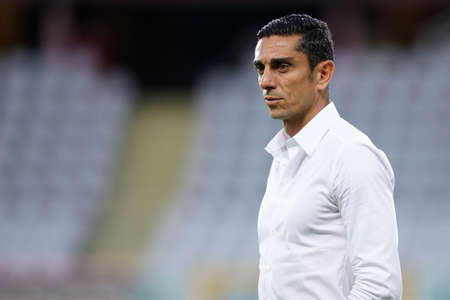 Turin (Italy) 23th June 2020. Italian Serie A. Torino Fc vs Udinese Calcio. Moreno Longo, head coach of Torino FCのeditorial素材