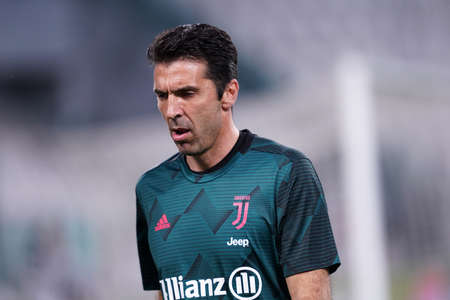 Turin (Italy) 26th June 2020. Italian Serie A. Juventus Fc vs Us Lecce. Gianluigi Buffon of Juventus FC.のeditorial素材