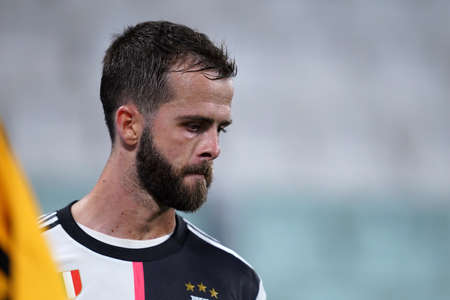 Turin (Italy) 26th June 2020. Italian Serie A. Juventus Fc vs Us Lecce. Miralem Pjanic of Juventus...
