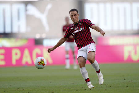 Milan (Italy) 28th June 2020. Giacomo Bonaventura of Ac Milan during the Serie A match between Ac Milan and As Roma.のeditorial素材