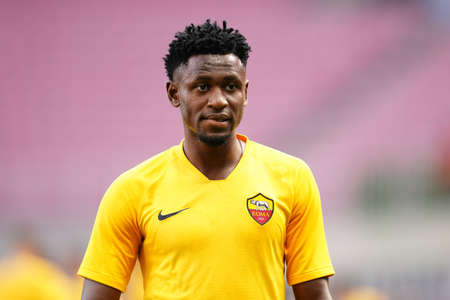 Milano (Italy) 28th June 2020. Amadou Diawara of  As Roma  during the Serie A match between Ac Milan and As Roma.のeditorial素材