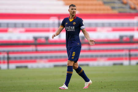 Milano (Italy) 28th June 2020. Edin Dzeko of  As Roma  during the Serie A match between Ac Milan and...