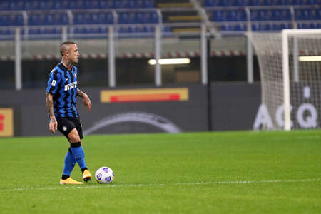 Turin, Italy. 31th November 2020. Radja Nainggolan of FC Internazionale during the Serie A match between FC Internazionale and Parma Calcio.のeditorial素材
