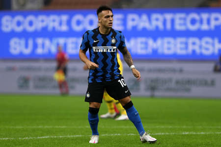 Turin, Italy. 31th November 2020. Lautaro Martinez of FC Internazionale during the Serie A match between FC Internazionale and Parma Calcio.のeditorial素材