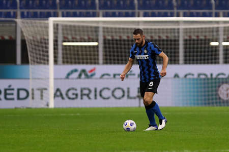 Turin, Italy. 31th November 2020. Stefan De Vrij of FC Internazionale during the Serie A match between FC Internazionale and Parma Calcio.のeditorial素材