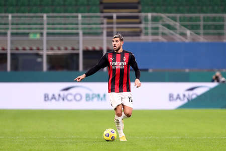 Milan, Italy. 08th November 2020. Theo Hernandez of Ac Milan during the Serie A match between Ac Milan and Hellas Verona.のeditorial素材