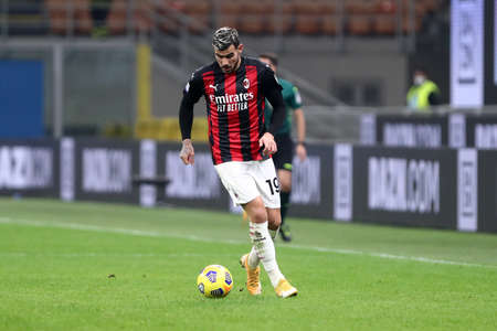 Milan, Italy. 08th November 2020. Theo Hernandez of Ac Milan during the Serie A match between Ac Milan and Hellas Verona.のeditorial素材