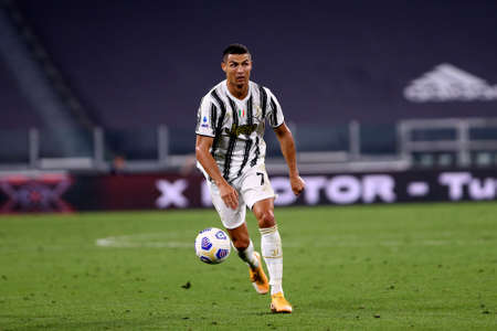 Turin, Italy. 20th september 2020. Italian Serie A. Cristiano Ronaldo of Juventus FC during the Serie A match between Juventus Fc and Uc Sampdoria.のeditorial素材