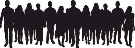 people silhouettes vectorのイラスト素材