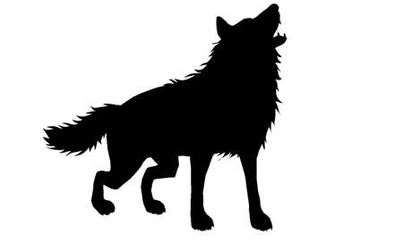 Wolf Silhouette 3のイラスト素材 イメージマート