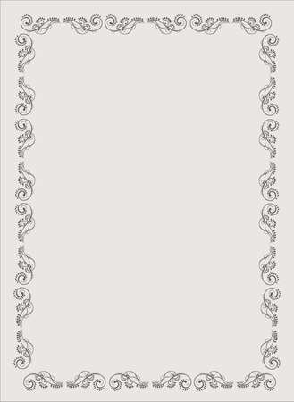 Vector Ornament  vintage background frame for design useのイラスト素材
