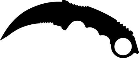 Vector -  Silhouette Karambitのイラスト素材