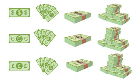 Vector - Dollar, Euro and Poundsterlingのイラスト素材