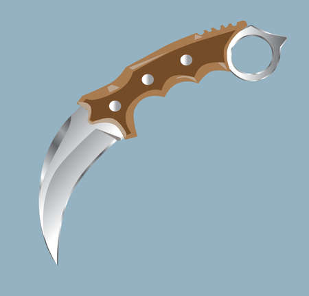 Vector - Curved Knife Karambitのイラスト素材