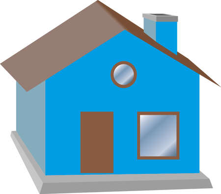 House Real Estate blueSymbol - Vector Illustrationのイラスト素材