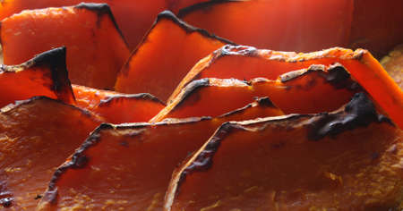 Close up of roasted pumpkin.の写真素材