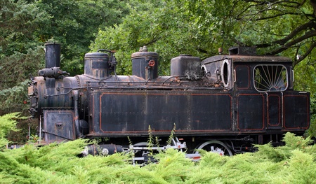 Retired steam train is a kind of history.の写真素材