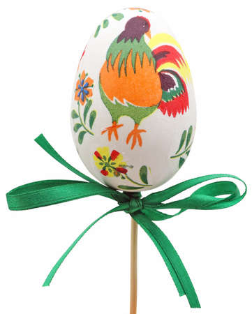 Easter egg isolated on white.の写真素材