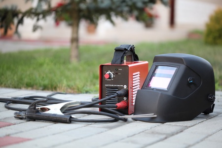 Inverter welding machine and mask.の写真素材