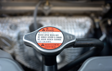 Car coolant system cap close upの写真素材