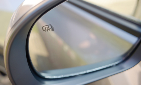 Car rear view mirror heating systemの写真素材